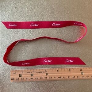 Cartier Red Logo Ribbon 22” Authentic Luxury Gift Wrap Decor